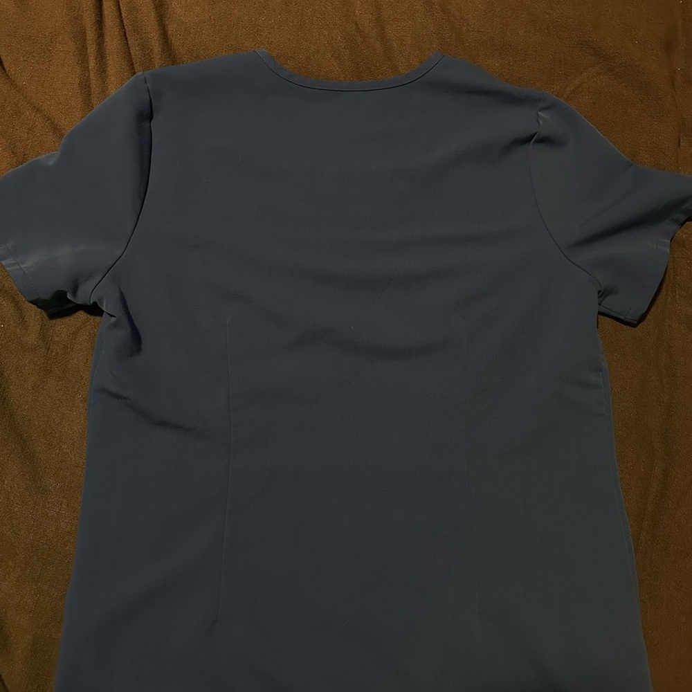 Figs royal blue scrub top